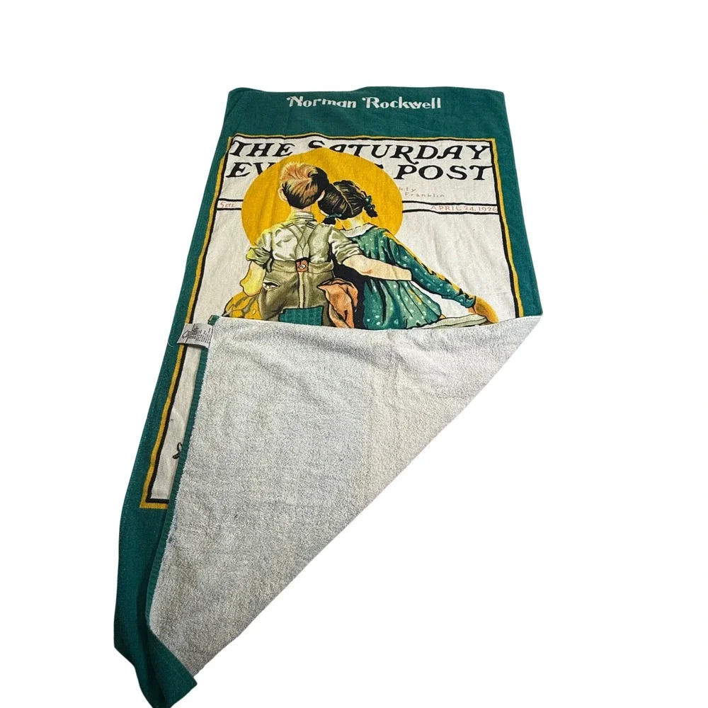 Best Brands Beach Towel Unisex OS Teal Excellent Norman Rockwell Sunset 1926